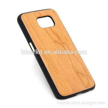 China Custom Light Wooden +PC Combo Case Cover For Samsung S6